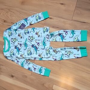 NWT Fish Stix by Stitch Fix 2pc Dinosaur Jammies Boy Size 10 Long Sleeve…